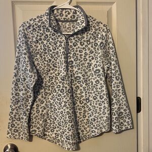 Made for Life Gray Animal Print Teddy Jacket